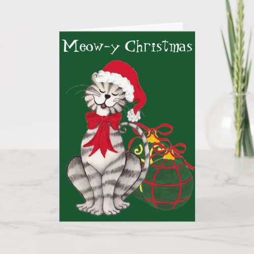 Santa Kitty Christmas _ Greeting Card