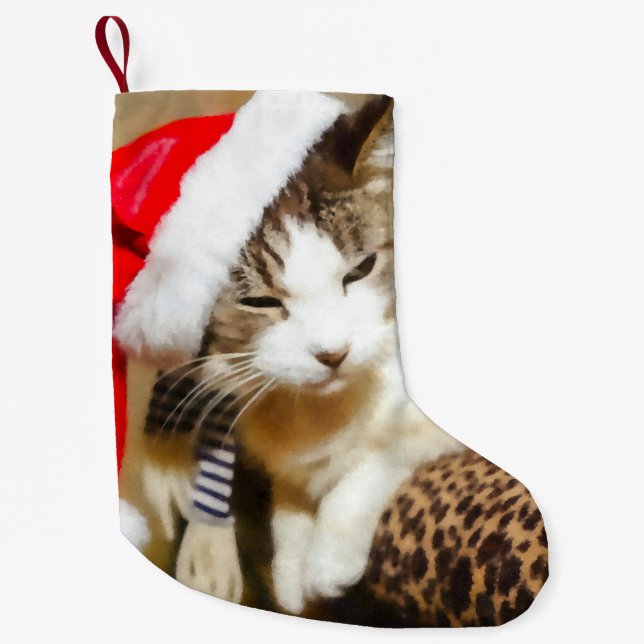 Santa Kitty Christmas Stocking (Front)