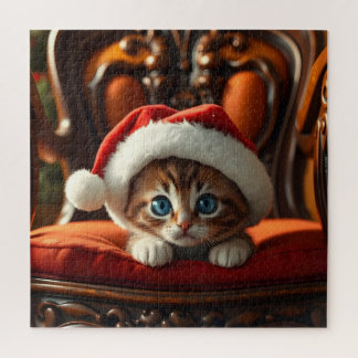 Santa Kitty Jigsaw Puzzle