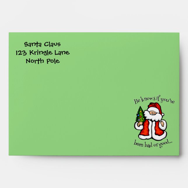 Santa Knows Envelope (Front)