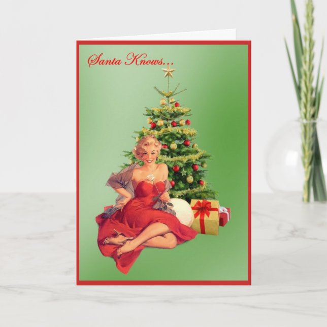 Santa Knows... Holiday Card (Front)
