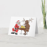 Santa Knows How To Party Holiday Card at Zazzle