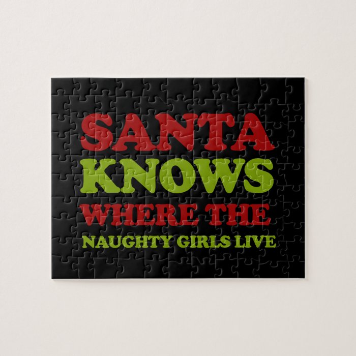 Santa knows where the girls live jigsaw puzzles