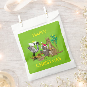 Santa koala Australian Christmas Favor Bag