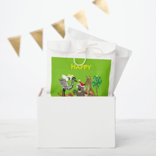 Santa koala Australian Christmas Favor Bag