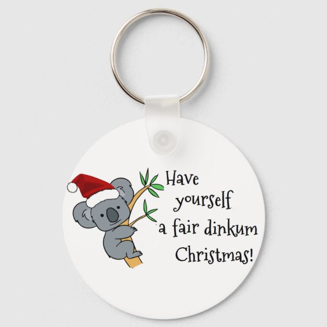Santa Koala - Fair Dinkum Keychain (Front)