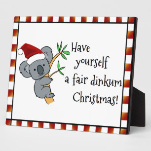 Santa Koala - Fair Dinkum Plaque