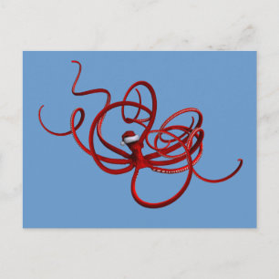 Santa Kraken Holiday Postcard