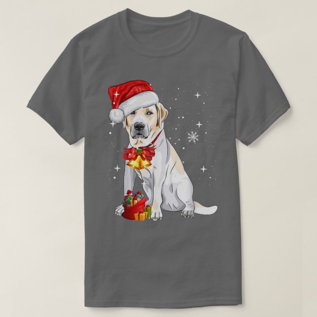 Santa Labrador Retriever Christmas T-Shirt (Design Front)