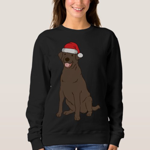 Santa Labrador Retriever Winter Christmas Dog Mom  Sweatshirt