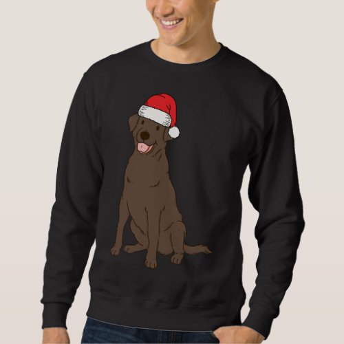 Santa Labrador Retriever Winter Christmas Dog Mom  Sweatshirt