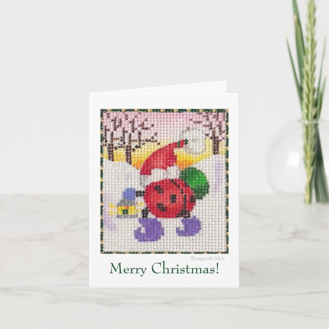 Santa ladybug card (Front)