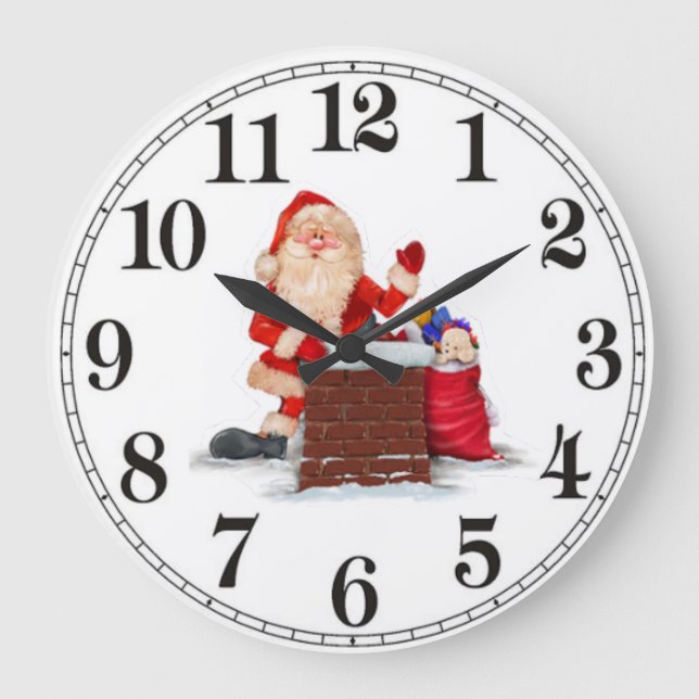 Santa Large Clock (Front)