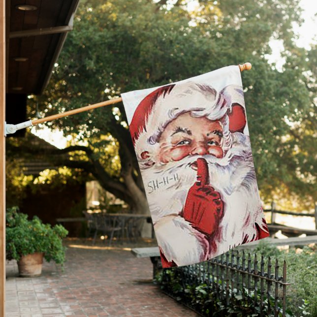 Santa Large Outdoor House Flag (In SItu)