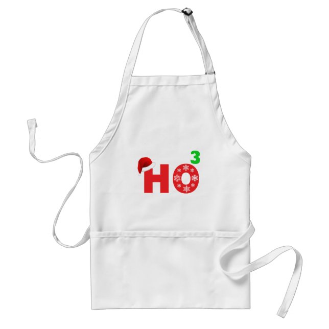 santa laughs at christmas adult apron (Front)