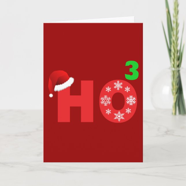 santa laughs at christmas holiday card (Front)