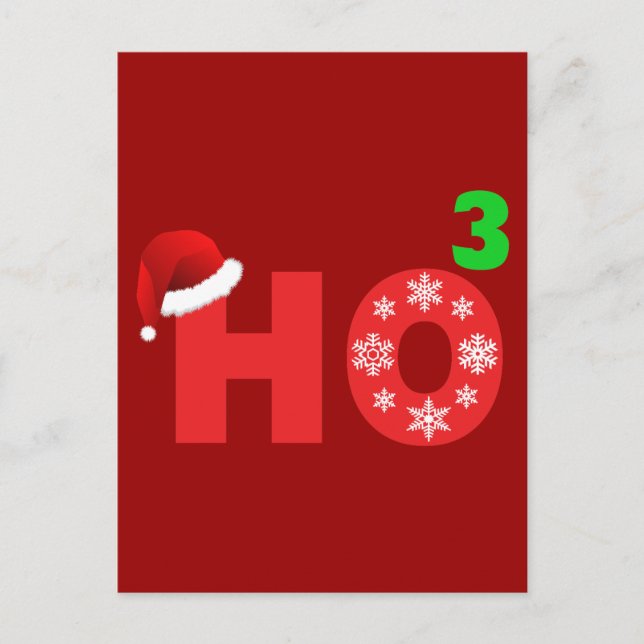 santa laughs at christmas holiday postcard (Front)