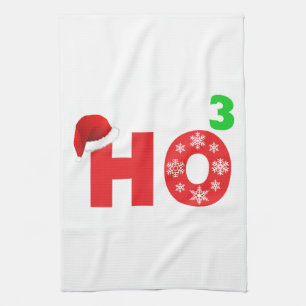 santa laughs at christmas towel