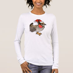 Santa Lesser Prairie-Chicken Women's Basic Long Sleeve T-Shirt
