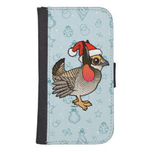 Santa Lesser Prairie-Chicken Samsung S4 Wallet Case