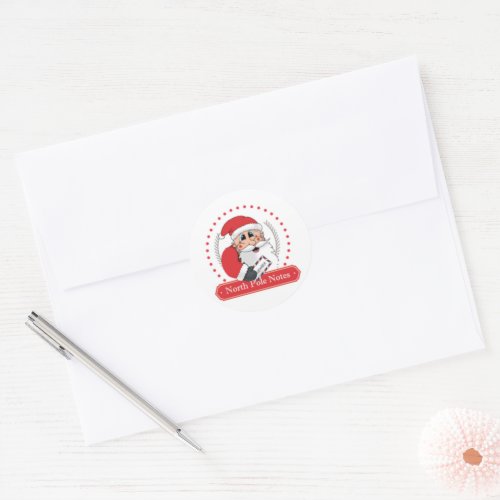 Santa Letter Classic Round Sticker