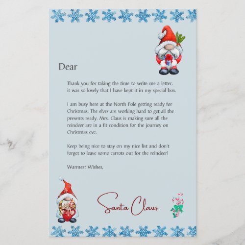 Santa Letter Customizable Christmas Letter