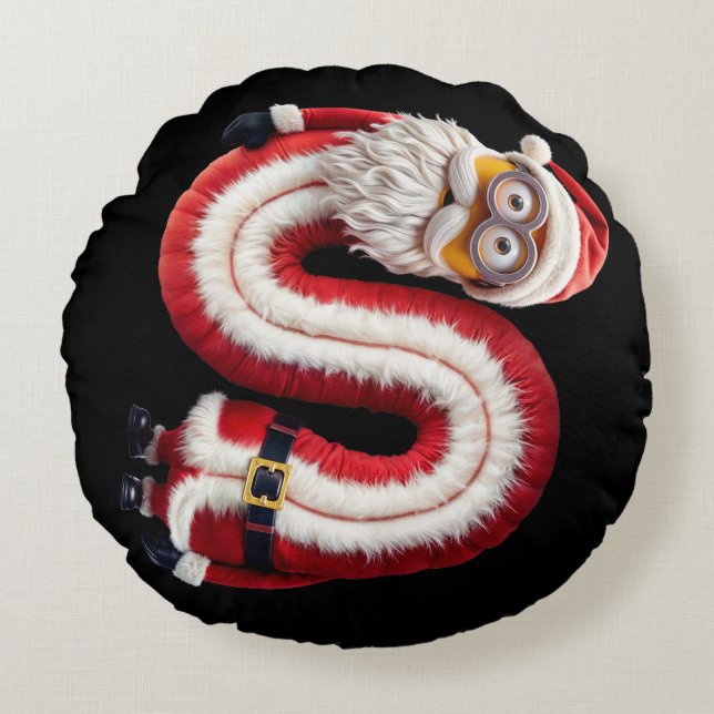 Santa letter S Round Pillow (Front)