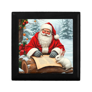 🎅 Santa Letter Snowy Forest Magical Winter Joy ❄️ Gift Box