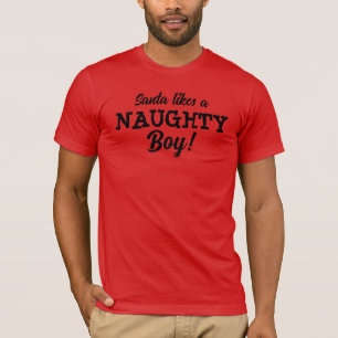 Santa Likes a Naughty Boy Christmas T-Shirt