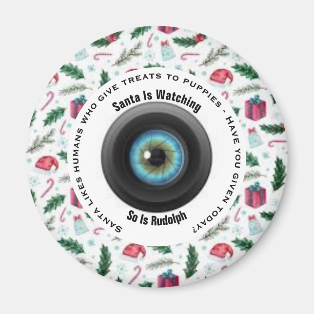 Santa likes humans who give treats to ... magnet (Front)