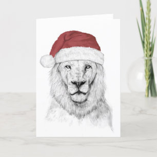 Santa lion II Holiday Card
