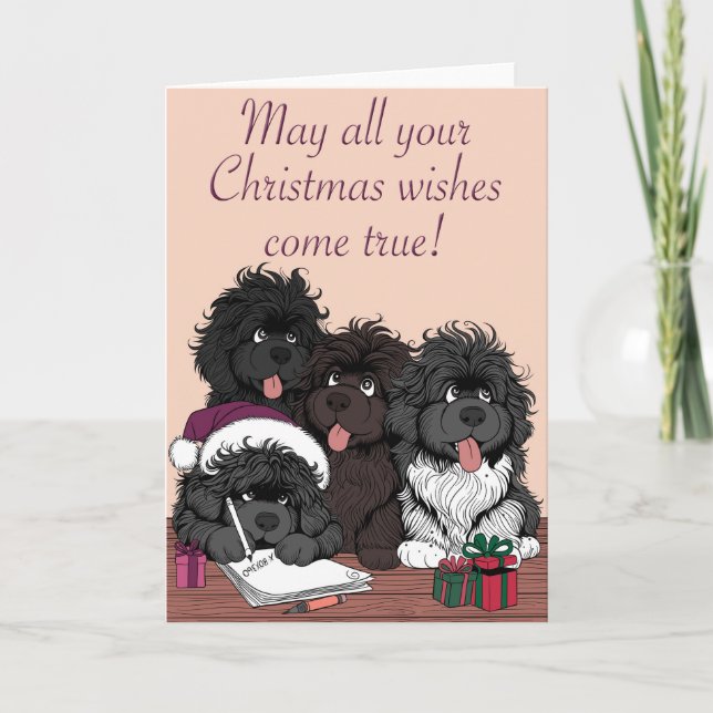 Santa list and Christmas Wishes Holiday Card (Front)