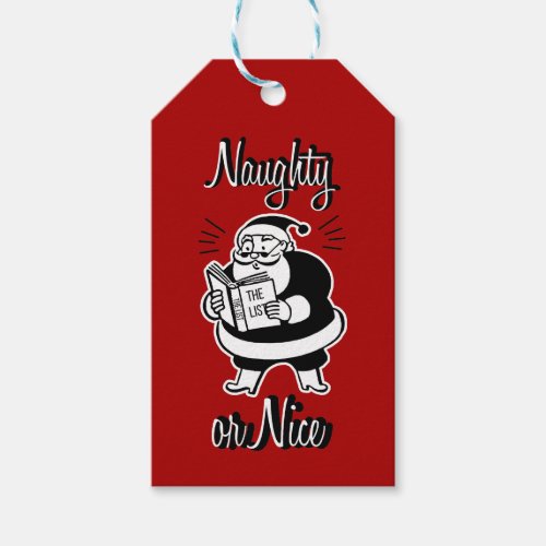 Santa List Naughty or Nice Christmas Gift Tags