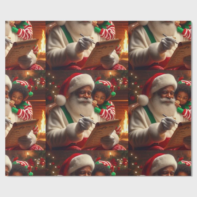 Santa List Wrapping Paper (Flat)