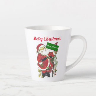 Santa Little Christmas Tree Animals Birds Latte Mug