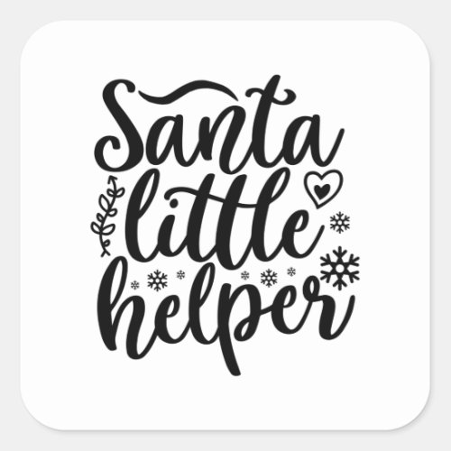 Santa little helper square sticker