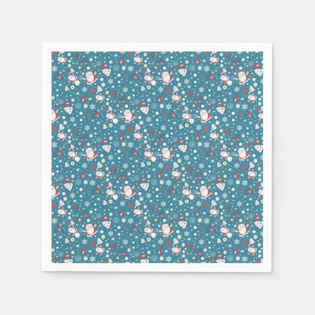 Santa Love Pattern Napkins (Front)