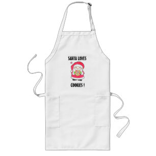 Santa Loves Cookies Apron