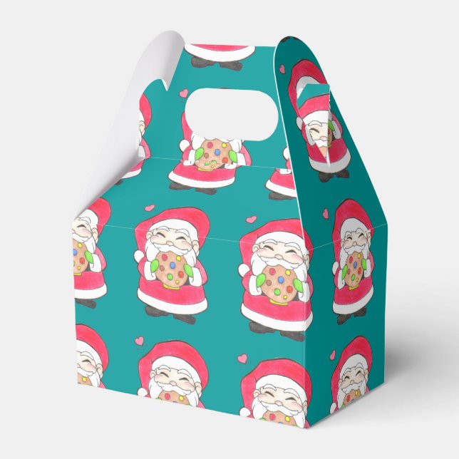 Santa Loves Cookies Favor Box (Front Side)