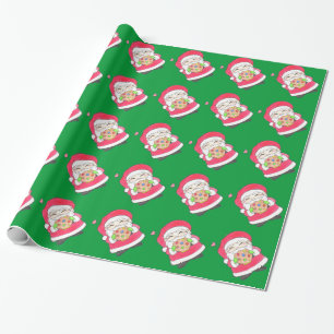 Santa Loves Cookies Wrapping Paper