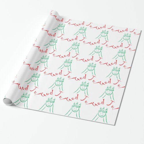 Santa Lucia and God Jul Wrapping Paper