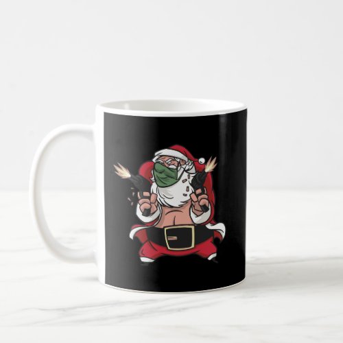 Santa Machine Gun Shirt Christmas Ho Ho Ho Funny C Coffee Mug