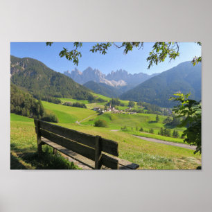 Santa Maddalena Dolomites Italy Poster