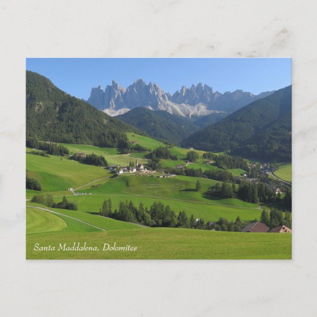 Santa Maddalena Dolomites Postcard (Front)