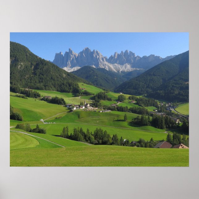 Santa Maddalena Dolomites Poster (Front)