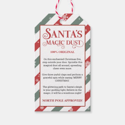 Santa Magic Dust Christmas North Pole Approved Gift Tags
