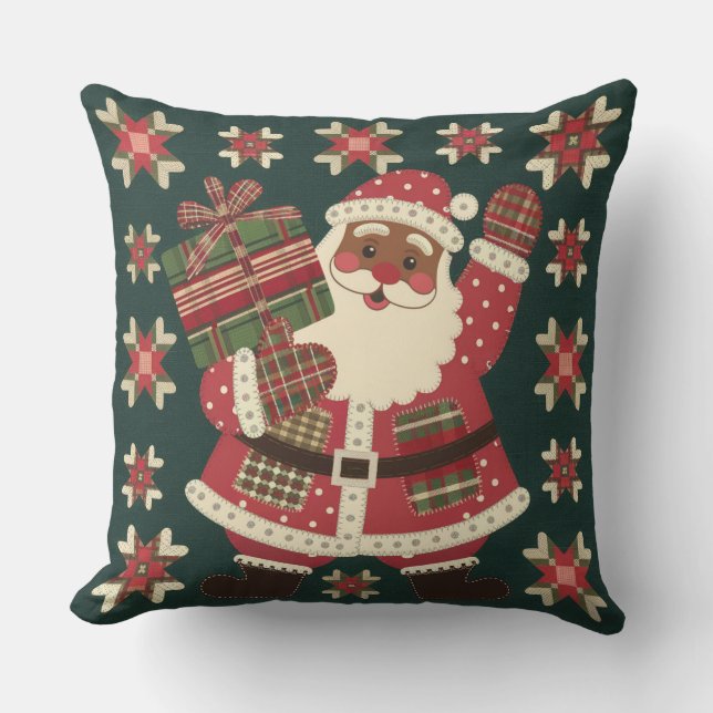 Santa Magic Throw Pillow (Front)