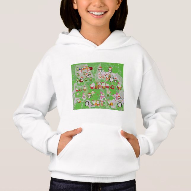 Santa Magical Green New Year Hoodie (Front)