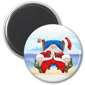 Santa Magnet Humorous by ChristmasBellsRing at Zazzle