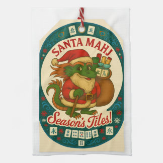 Santa Mahj Kitchen Towel